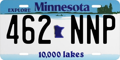 MN license plate 462NNP