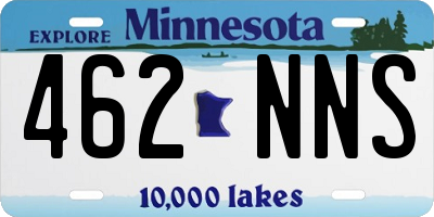 MN license plate 462NNS