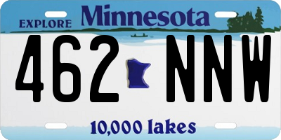 MN license plate 462NNW