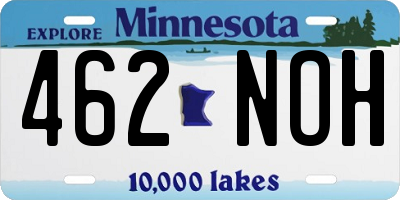 MN license plate 462NOH