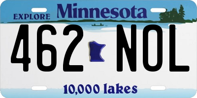 MN license plate 462NOL