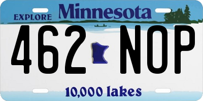 MN license plate 462NOP