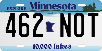MN license plate 462NOT