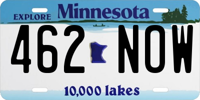 MN license plate 462NOW