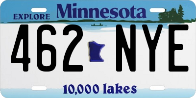 MN license plate 462NYE