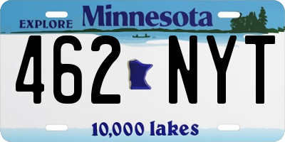 MN license plate 462NYT