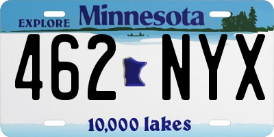 MN license plate 462NYX