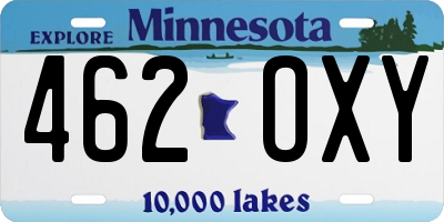 MN license plate 462OXY