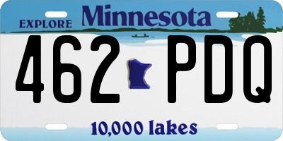 MN license plate 462PDQ