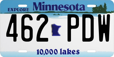 MN license plate 462PDW