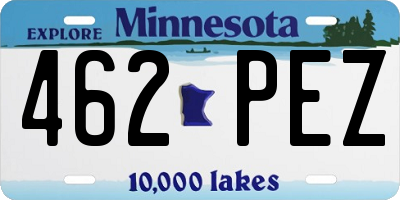 MN license plate 462PEZ