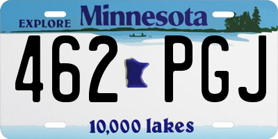 MN license plate 462PGJ