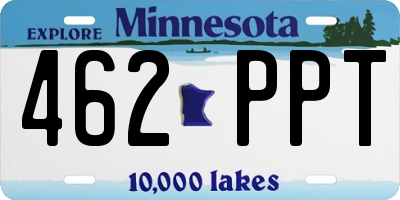 MN license plate 462PPT