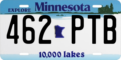 MN license plate 462PTB