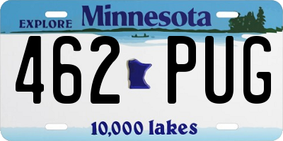 MN license plate 462PUG
