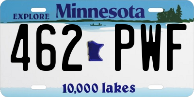 MN license plate 462PWF
