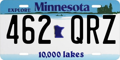 MN license plate 462QRZ