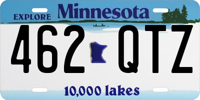 MN license plate 462QTZ