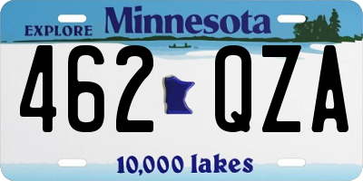 MN license plate 462QZA