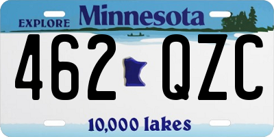 MN license plate 462QZC