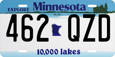 MN license plate 462QZD