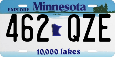 MN license plate 462QZE