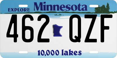 MN license plate 462QZF