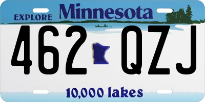 MN license plate 462QZJ