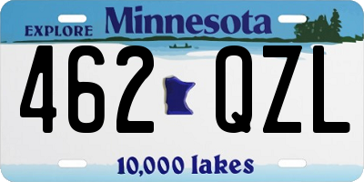 MN license plate 462QZL
