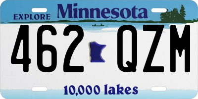 MN license plate 462QZM