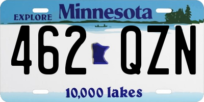 MN license plate 462QZN