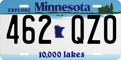 MN license plate 462QZO