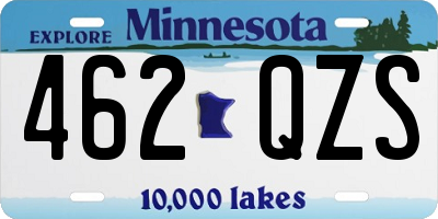 MN license plate 462QZS