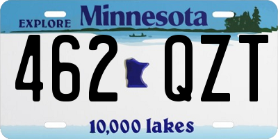 MN license plate 462QZT