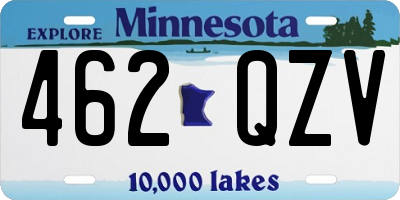 MN license plate 462QZV