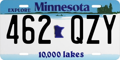 MN license plate 462QZY