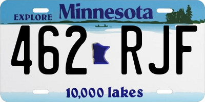 MN license plate 462RJF