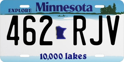 MN license plate 462RJV