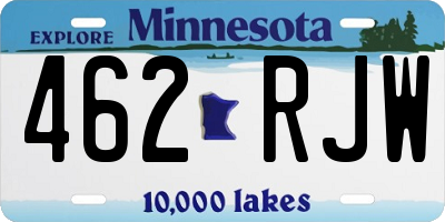 MN license plate 462RJW
