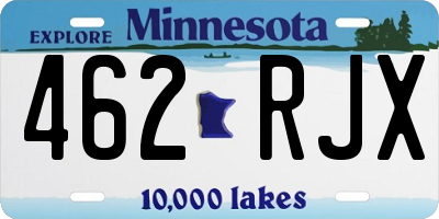 MN license plate 462RJX