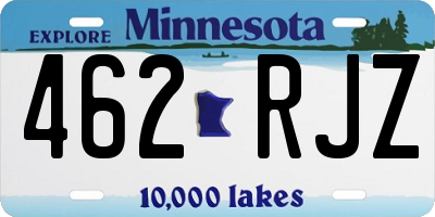 MN license plate 462RJZ