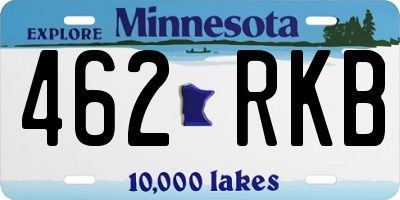 MN license plate 462RKB