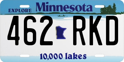 MN license plate 462RKD
