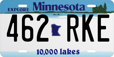 MN license plate 462RKE