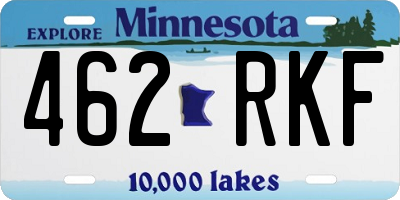 MN license plate 462RKF