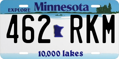 MN license plate 462RKM