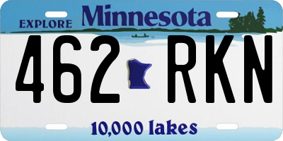 MN license plate 462RKN
