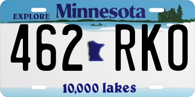 MN license plate 462RKO