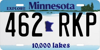 MN license plate 462RKP