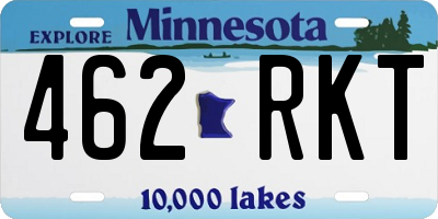 MN license plate 462RKT